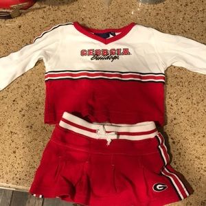 Georgia bulldogs toddler cheerleading outfit